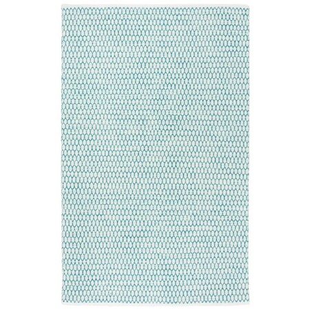 Safavieh 5 x 8 ft. Medium Rectangle Montauk Hand Woven Rug, Aqua and Ivory MTK608H-5
